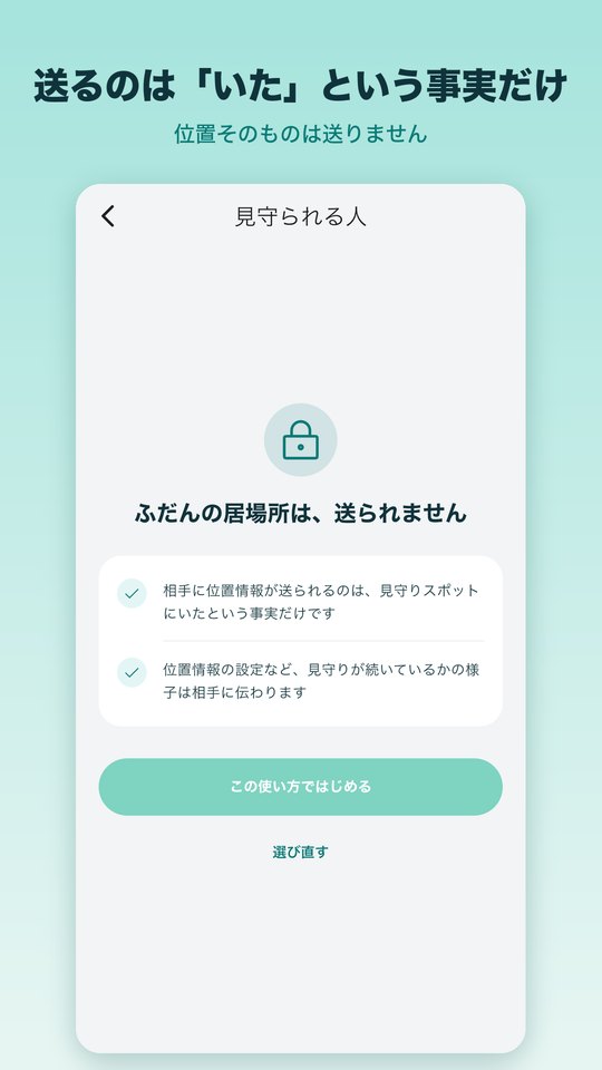 送るのは「いた」という事実だけ